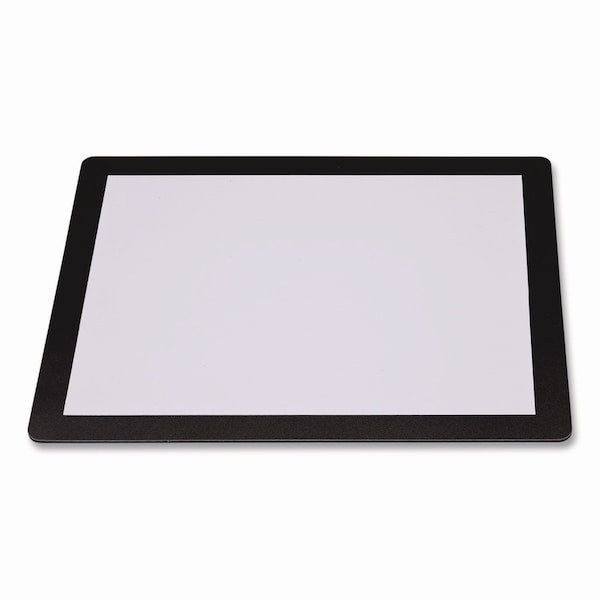 Excello Global Products Menu Holder For 8.5 x 11 Menus, Landscape Orientation, 12.6 x 10.2 Holder, Clear/Black SPLS-MENU-8511C - main