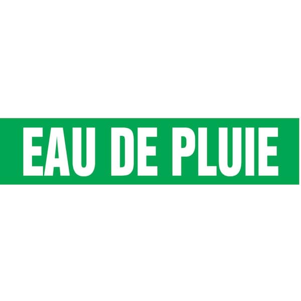 Accuform FRENCH PIPE MARKER EAU DE PLUIE CRPK595STC - main