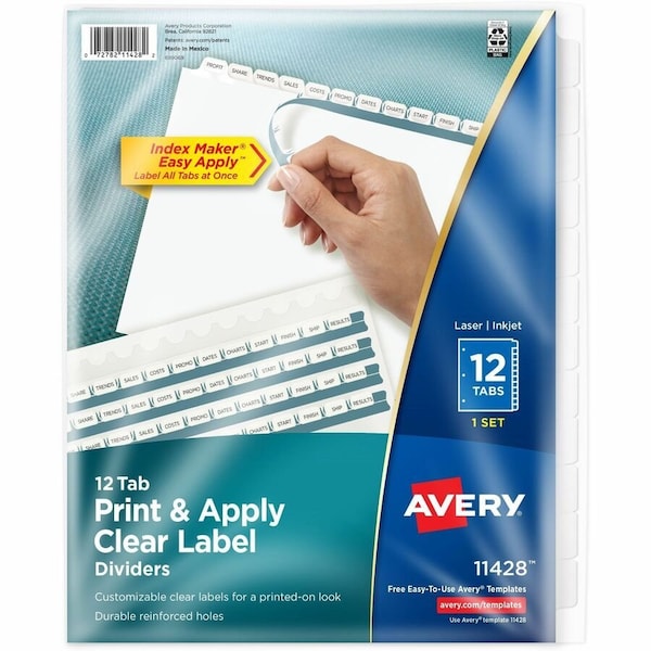 Avery reg Index Maker Index Divider, White AVE11428 - main