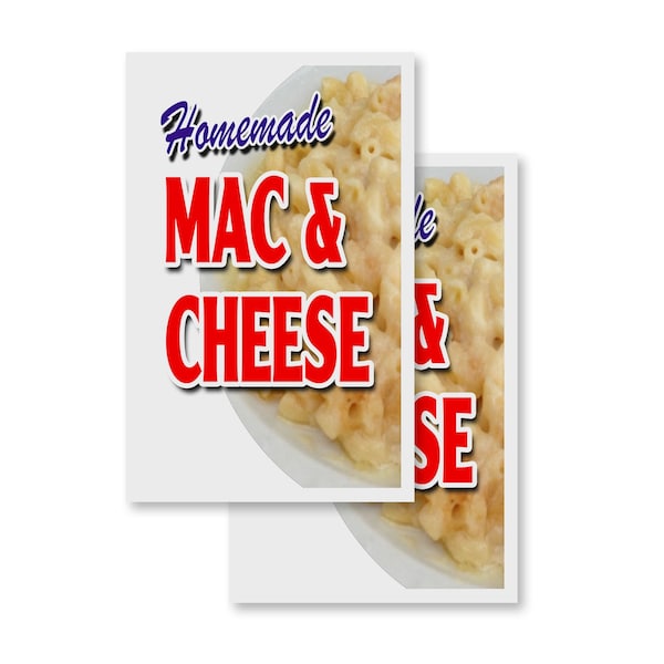 Signmission Homemade Mac & Cheese, Vinyl Decals Only 24 Inch x 36 Inch, Vinyl Decal, 2PK DSB-2436-2PACK-Homemade Mac & Cheese - main