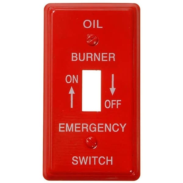 American Tack & Hardware Red Emrg Switch Plate For Oil C975T - main