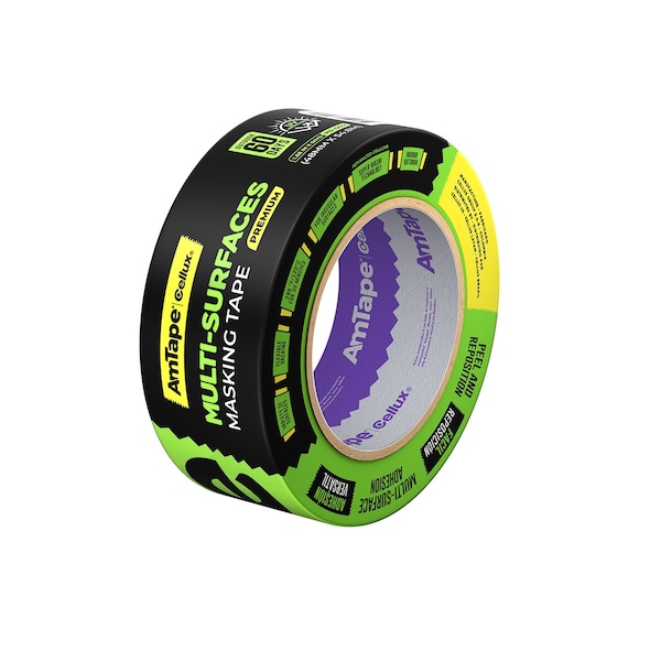 Cellux 1.41 IN (36mm) x 60 yd (54.8m) LIGHT GREEN MULTI SURFACES Masking Tape, OUTDOOR 60-Day UV-Protected MS002-36060PK1 - main