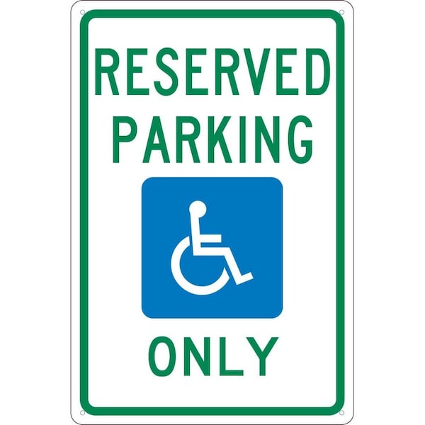 Nmc State Reserved Parking Handicapped Only Michigan Sign, TMS318G TMS318G - main