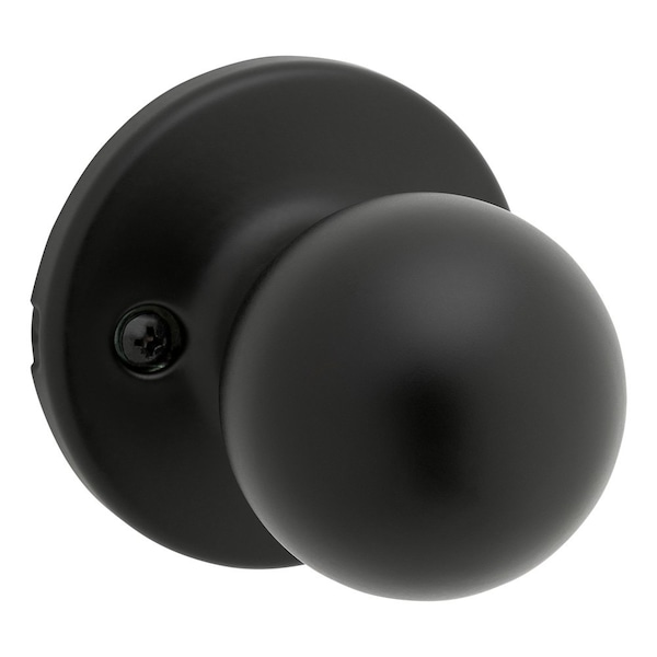 Kwikset Polo Knob Passage Door Lock with 6AL Latch and RCS Strike Matte Black Finish 200P-514 - main