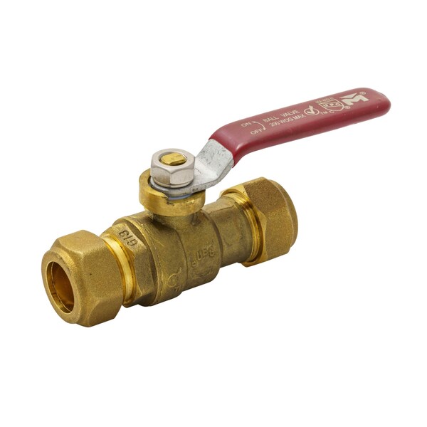 Proline Series Ball Valve, Stop and Waste Compress, 1/2 PK6 107-043NL - main