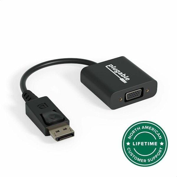 Plugable DisplayPort to VGA Adapter (Supports Windows and Linux Systems and Displays up to 1920x108 DPM-VGAF - main