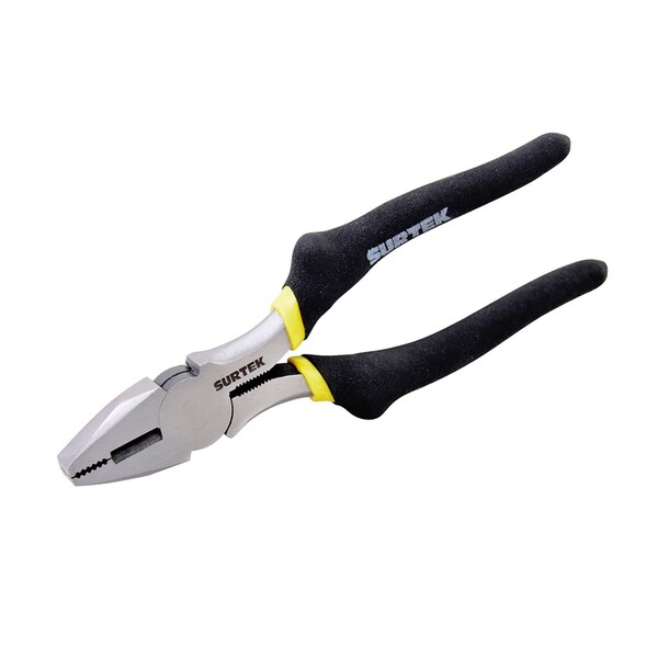 Surtek Electrician Plier Rubber Grip Handle 6in Side Cut 966 - main