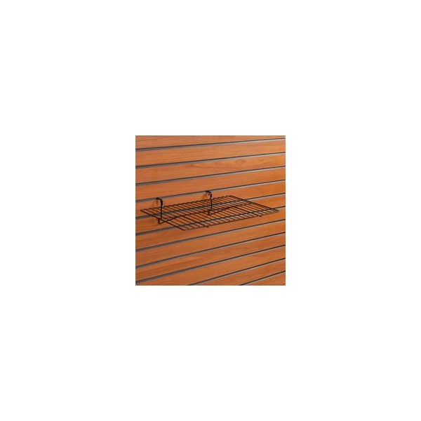 Specialty Store Services Black Straight Shelf For Slatwall, 12 In. W X 24 In. L 2168 - main
