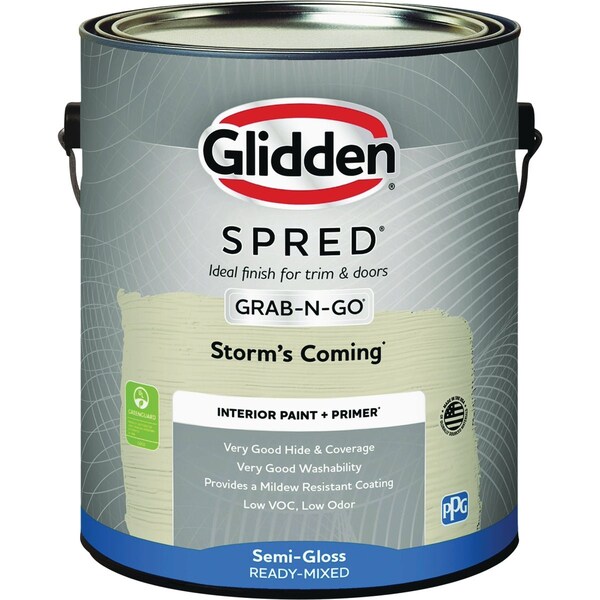 Glidden Spred Interior Grab-N-Go Paint + Primer Semi-Gloss Paint Storms Coming 1 Gal. GLSIN60SC/01 - main