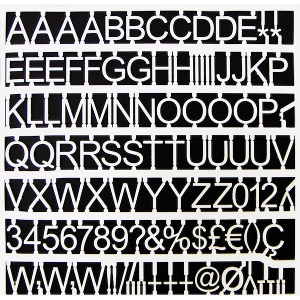 Bi-Silque MasterVisi, White Plastic Set Of Letters, Numbers & Symbols, Uppercase, 1in Dia. CAR1002 - main