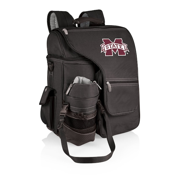 Picnic Time Family Of Brands NCAA Mississippi State Bulldogs Turismo Backpack Cooler with Water Bottle CarrierBlack 641-00-175-384-0 - main