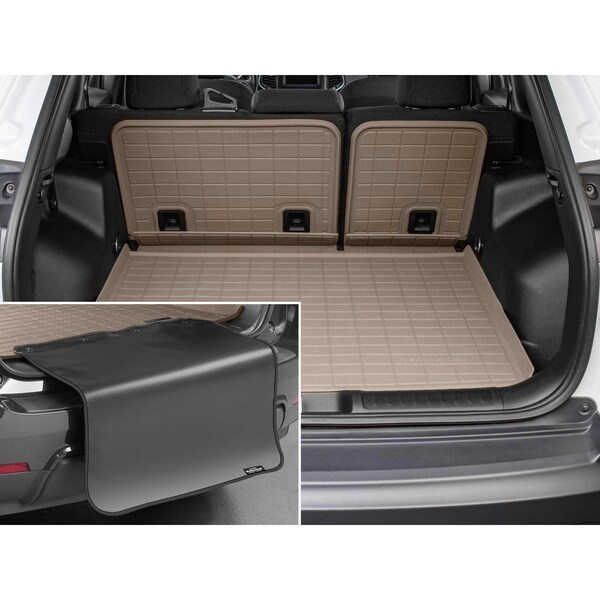 Weathertech Tan Seatback Cargo Liners HP With Bumper Protector, 2020 - 2025 Hyundai Telluride 411512IMSK - main