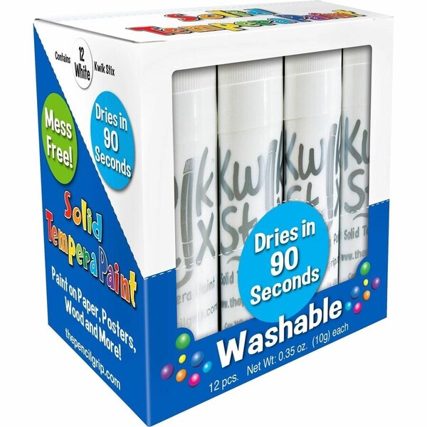 Kwik Stix Solid Tempera Paint Sticks, Single Color Pack, White, 24PK TPG-60090 - main