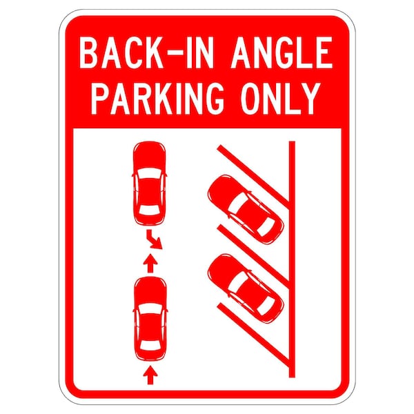 Sign Solutions Usa Parking Sign, 18 in W, Aluminum Sign, White DCS12DWT1824CUS00076 - main