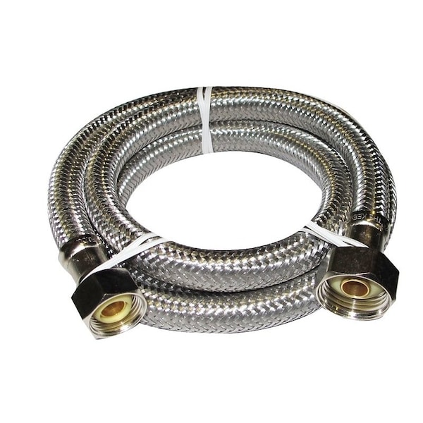 Plumb Pak EZ Series Sink Supply Tube, 1/2 in Inlet, IP Inlet, 1/2 in Outlet, IP Outlet, Stainless Steel Tubing PP27048 - main