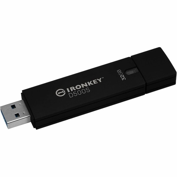 Kingston 32GB IRONKEY D500S FIPS 140-3 LVL 3 (PENDING) AES-256 IKD500S/32GB - main