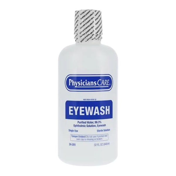 Pac-Kit Safety Equipment Eyewash Emergency Flush Solution, 32oz Bottle 00924016832 - main