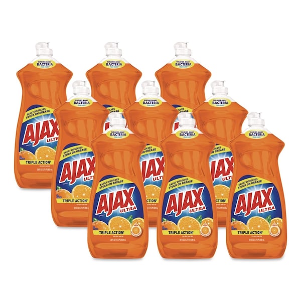 Ajax Dish Detergent, Liquid, Orange Scent, 28 oz Bottle, PK9 44678 - main