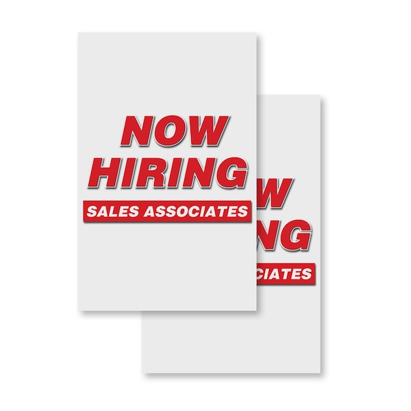 Signmission Sales Associates, Vinyl Decals Only 24 Inch x 36 Inch, Vinyl Decal, 2PK DSB-2436-2PACK-SALES ASSOCIATES - main