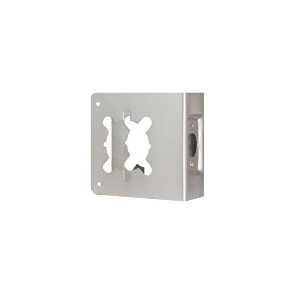 Don-Jo Mfg Door Wrap 2-3/4in Backset, 1-3/4in Door, 4-3/4in W x 4-1/2in H, 2-1/8in Hole, 630/US32D Stainless Steel 81-S-2-CW - main