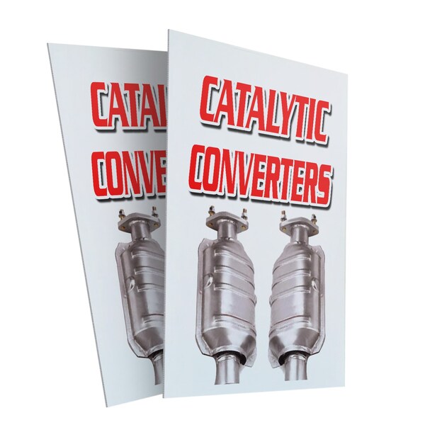Signmission Catalytic Converters, Plastic Signs Only 24 Inch x 36 Inch, Corrugated Plastic, 2PK CSB-2436-2PACK-Catalytic Converters - main