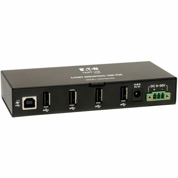 Tripp Lite 4-PORT RUGGED INDUSTRIAL USB 2.0 HI-SPEED HUB W 15KV ESD IMMUNITY AND METAL CASE U223-004-IND - main