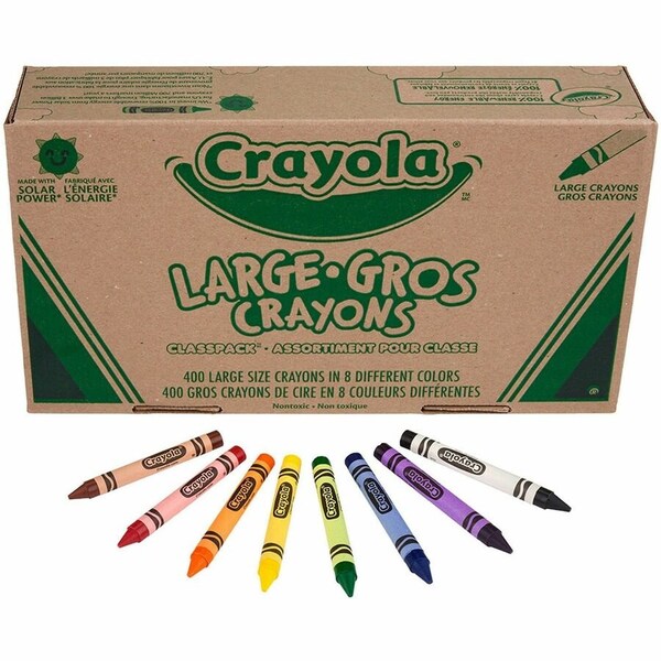 Crayola Large Crayon Classpack, 8-Color Combo, 400PK 52-8038 - main