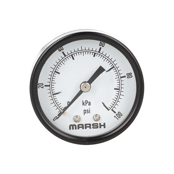 Marsh Pressure Gauge, 1/4 in NPT, Center Back Location GG2060C4 - main