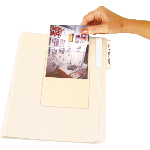 C-Line Products Peel & Stick Photo Holders, Clear, 4in. x 6in., 50PK 70346 - main