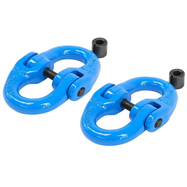 Mytee Products G100 1/2in Forged Alloy Steel Hammerlock Coupling Link - BLUE, 15,000 lbs WLL, 2PK G100-CL-12x2 - main
