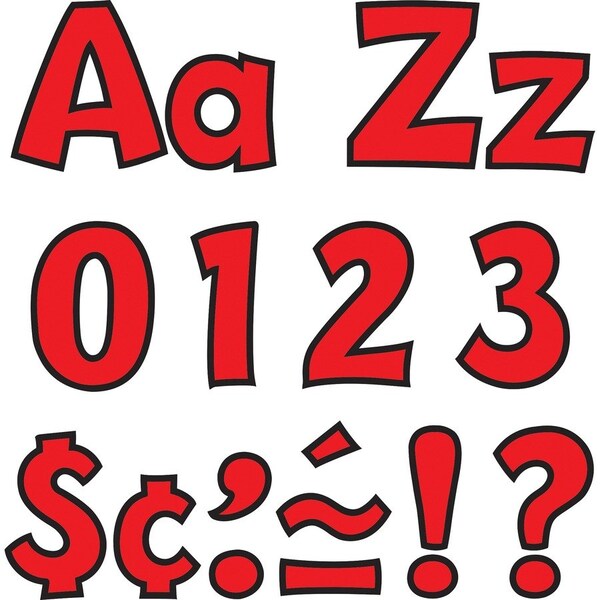 Trend Enterprises Trend 4" Playful Combo Ready Letters, Red, 1 Set 79742 - main