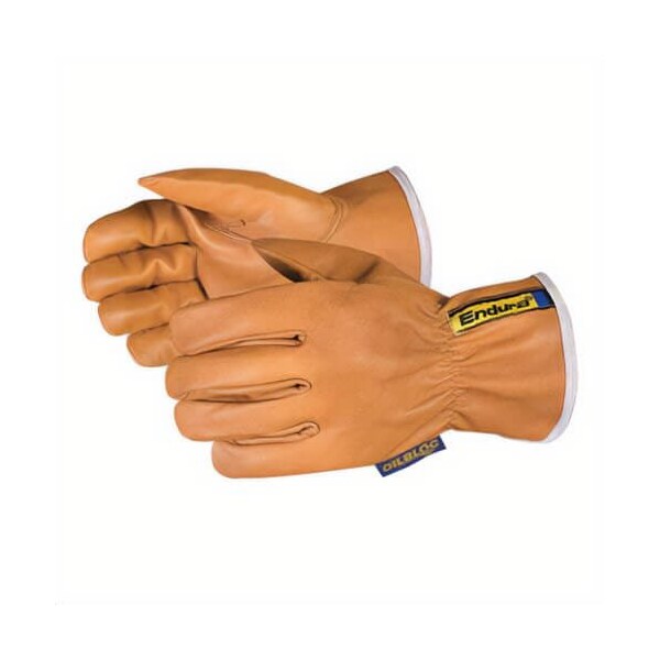 Endura General Purpose Gloves, Drivers, Large, Goatskin Leather, Tan, Slip-On Cuff, Resists: Abrasion 378GOBKLL - main