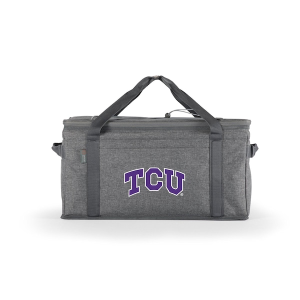 Picnic Time Family Of Brands NCAA TCU Horned Frogs 64 Can Collapsible Cooler, Large Insulated Soft Cooler Bag 716-00-105-844-0 - main
