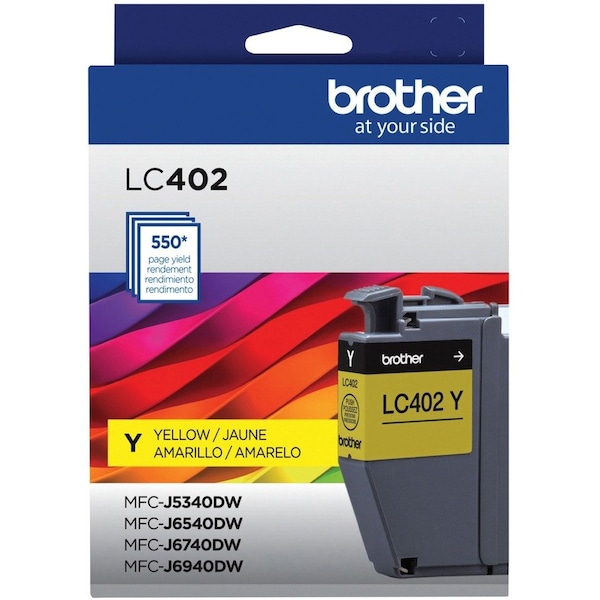 Brother Standard Yield Yellow Ink Cartridge LC402YS - main
