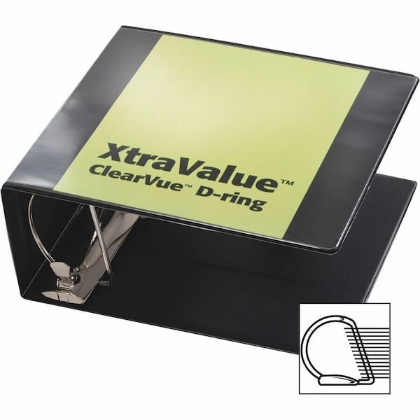 Cardinal Performer ClearVue 5 SlantD Binder, Black CRD17951 - main