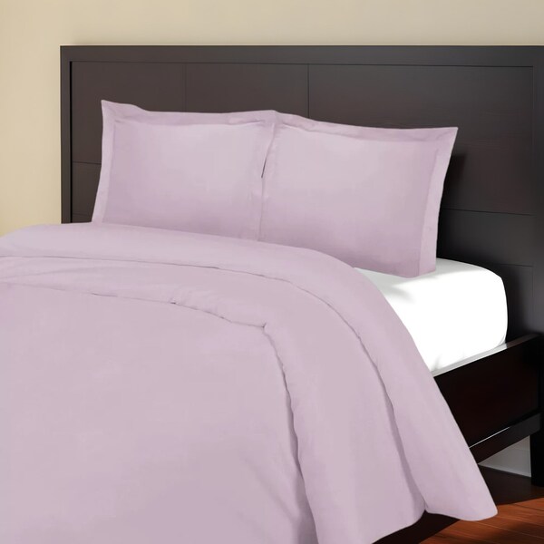 Homeroots Lilac King Cotton Blend 1000 Thread Count Washable Duvet Cover Set 528120 - main