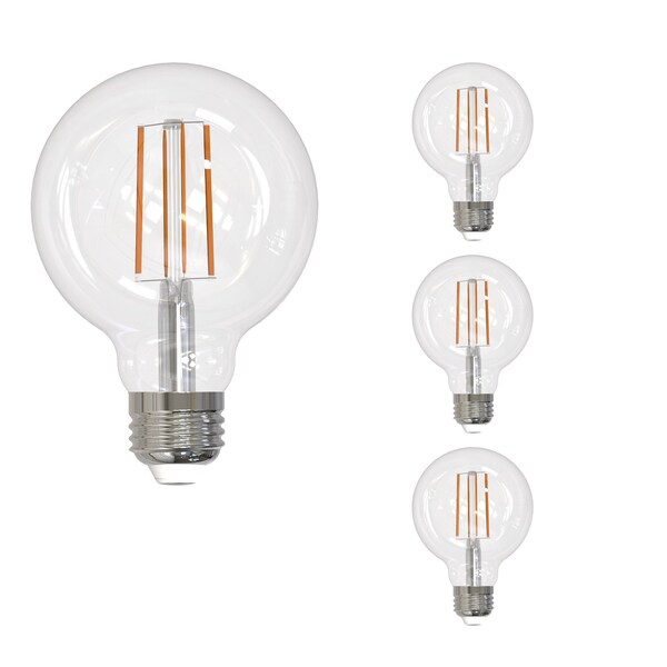 Bulbrite LED Filament 13W, Dimmable G25, Clear Glass, E26 Base, 2700K, 1400 Lm, 4PK 862850 - main