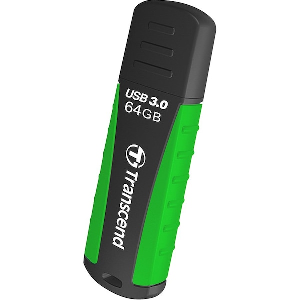 Transcend Information Transcend 64GB JetFlash 810 USB 3.0 Flash Drive - 64 GB - USB 3.0 - Black, Green - Lifetime Warranty TS64GJF810 - main