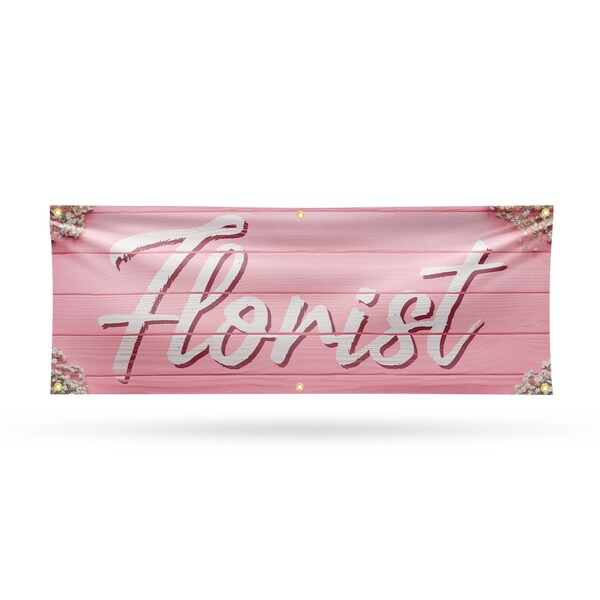 Signmission Florist, 24 Inch x 72 Inch, Vinyl Banner B-72-30637 - main