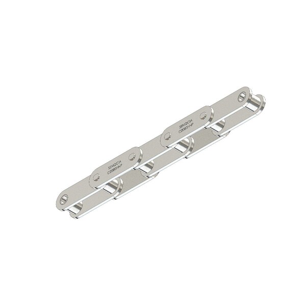 Senqcia Inspire Series SBR Conveyor Series Double Pitch Riveted Standard , 10 ft OAL, 2 P, 5/8 Dia x 5/8 W C2080NPRB - main