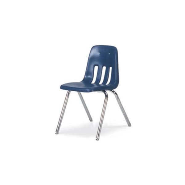 Virco 9000 Series 18" Classroom Chair, 5th Grade - Adult with Nylon Glides - Black Seat 9018 - main