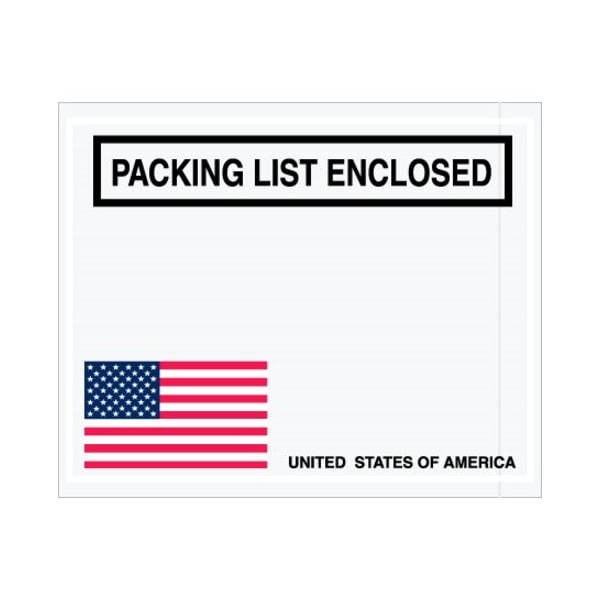 Zoro Select PackingListEnvelopes, Bl/Rd/Wht, PK1000 PL465 - main