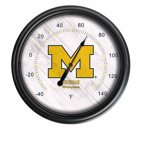 Holland Bar Stool Co University of Michigan Indoor/Outdoor LED Thermometer ODThrm14BK-08MichUn - main