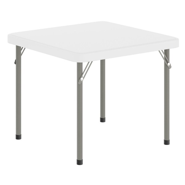 Flash Furniture Paige 24x24 Kid's Granite White Plastic Folding Table with Locking Legs RB-2424-KID-WH-GG - main