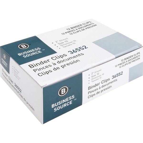 Business Source CLIP, BINDER, LARGE, 12PC, BK, PK12 BSN36552 - main