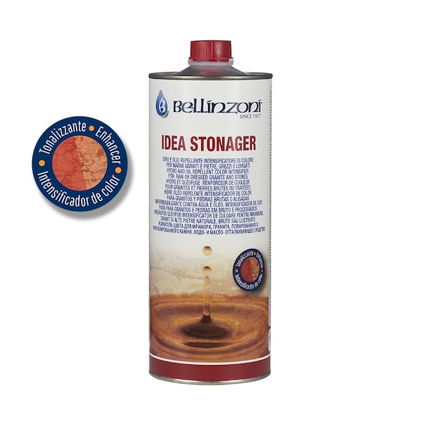 Bellinzoni Idea Stoneager - 1 Liter. Antistain Color Intensifier / Protective Agent Color Intensifier for Marb BIS1 - main