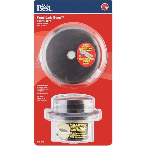 Do It Best Foot Lok Stop Venetian Bronze Bath Drain Trim Kit B826-66VB - main