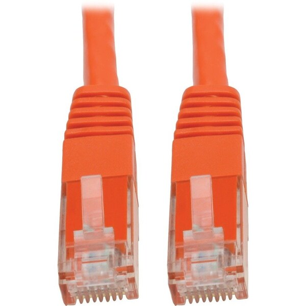 Eaton Tripp Lite Series Cat6 Gigabit Molded UTP Ethernet Cable RJ45 M/M, PoE, Orange, 100 ft. N200-100-OR - main