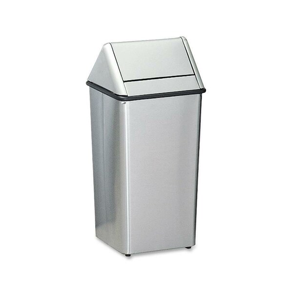 Witt Industries Stainless Steel Square Hamper with Swingtop 1311HTSS - main