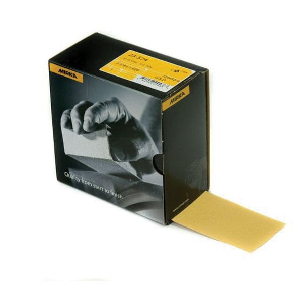 Mirka Abrasives 23574100 23 Series Semi-Open Coated Sanding Sheet Roll, 2-3/4 in W x 20 yd L, P100 Grit 23-574-100 - main